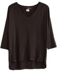 Yours - V Neck Jersey Top - Lyst