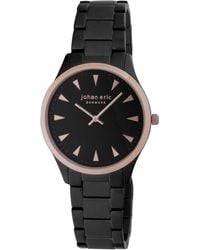 Johan Eric - Helsing¸R, Dial Watch W Triangular Rose Tone Hr-Markers, Ip Case & Bracelet With Ip Bezel Ring And Crown Stainless Steel - Lyst