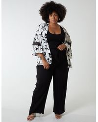 Blue Vanilla - Vanilla Curve Kimono Top With Lace - Lyst