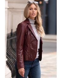 Ashwood Leather - 'Angelica' Real Two Button Blazer - Lyst