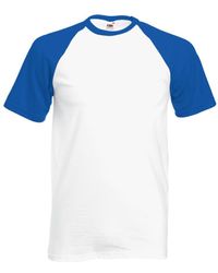 Fruit Of The Loom - Short Sleeve Baseball T-Shirt (/Royal) Cotton - Lyst