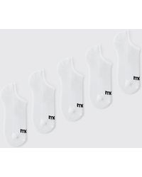 BoohooMAN - 5 Pack Dot Half Terry Trainer Socks - Lyst