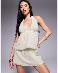 ASOS - Callie Cheesecloth Frayed Beach Mini Skirt - Lyst