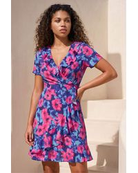 Roman - Petite Floral Wrap Dress - Lyst