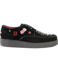 Jeffery West - Jeffery-West Muse 'Lucky 13' Suede Embroidered Brothel Creeper Leather - Lyst