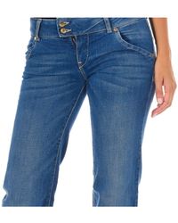 Met - Long Flared Jeans Worn Effect 10dbf0599 Woman Cotton - Lyst