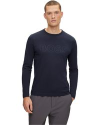 BOSS - Crew Neck Long Sleeve Regular Fit T-Shirt - Lyst