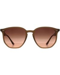 Ray-Ban - Rb4306 678846 Gepolijste Tortledove Roze Gradiënt Grijze Zonnebril - Lyst