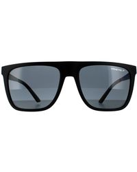 Arnette - Square Matte Dark Polarized Sunglasses - Lyst