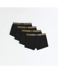 River Island - Trunks Geometric Multipack Of 4 Cotton - Lyst
