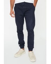 Threadbare - 'Metro' Cuffed Casual Trousers With Stretch - Lyst