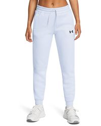 Under Armour - Damesjoggingbroek Armour Fleece Nimbus Blauw Zwart - Lyst