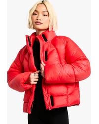 Boohoo - Quilt Detail Puffer Jacket - Lyst