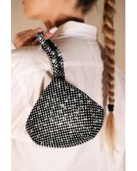 Where's That From - Diamante Mini Chainmail Pouch Bag - Lyst