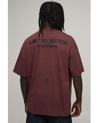 BoohooMAN - Oversized Raised Limited Text T-Shirt - Lyst