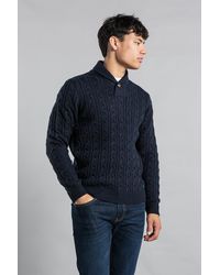Tokyo Laundry - Shawl Neck Cable-Knit Jumper - Lyst