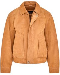 Infinity Leather - Biker Bomber Oversized Jacket - Lyst