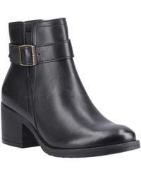 Hush Puppies - Hensley Leather Heeled Ankle Boots - Lyst