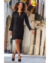 Sosandar - Tab Detail Fluted Sleeve Shift Dress - Lyst