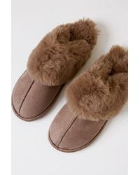 Threadbare - Faux Fur Lined Mule Slippers - Lyst