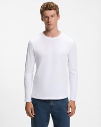 BOSS - Tacks Long Sleeve T-Shirt With Logo Patch - Lyst