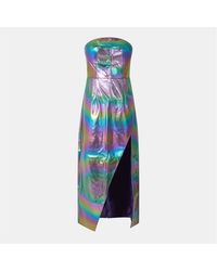 Amy Lynn - Amylynn Metallic Sleeveless Maxi Bandeau Dress - Lyst