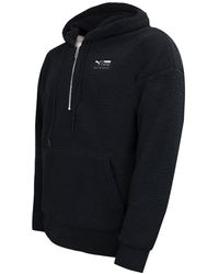 PUMA - Graphic Logo Long Sleeve Sherpa Hoodie 577693 01 - Lyst