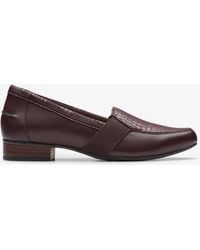 Clarks - Juliet Beat Merlot Leather Shoes - Lyst