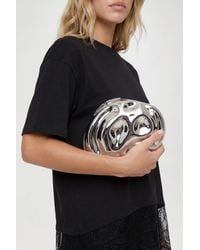 Boohoo - Hammered Hard Shell Clutch Bag - Lyst