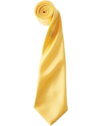 PREMIER - Plain Satin Tie (Narrow Blade) (Pack Of 2) (Sunflower) - Lyst