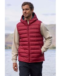 Mountain Warehouse - 'Seasons' Padded Gilet With Pockets Water Resistant Hooded Jacket Polyamide - Lyst