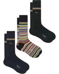 Paul Smith - 3 Pack Signature Sock Multi Stripe - Lyst