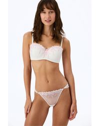 Penti - Broken Lotus Broidery Bow Patterned Padded Bra - Lyst