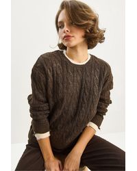 Bianco Lucci - Hair Braid Patterned Sweater - Lyst