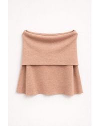 MixRay - Oversized Ribbed Knitwear Blouse With Madonna Collar - Lyst