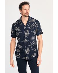 French Connection - Floral Print Short Sleeve Shirt - Lyst