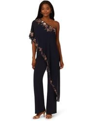Adrianna Papell - One Shoulder Overlay Jumpsuit - Lyst