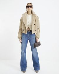 River Island - Wide Leg Jeans High Waisted Pocket Cotton - Lyst