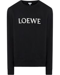 Loewe - Logo Embroidered Sweatshirt - Lyst