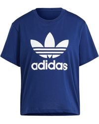 adidas - Adicolor Trefoil Boxy Tee - Lyst
