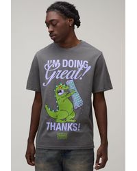 BoohooMAN - Regular Rugrats Reptile License Print T-Shirt - Lyst
