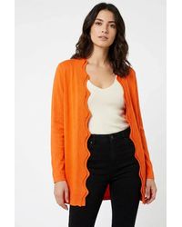 Karen Millen - Scallop Edge Longline Cardigan - Lyst