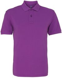 Asquith & Fox - Plain Short Sleeve Polo Shirt (Orchid) - Lyst