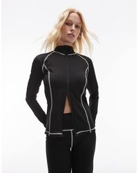 Résumé - Fitted Sporty Jacket With Contrast Stitch - Lyst