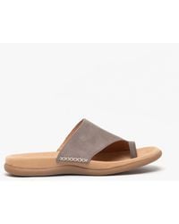 Gabor - Lanzarote Ladies Leather Mule Sandals Smoke - Lyst