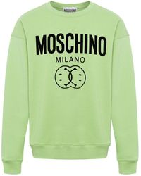 Moschino - Double Smiley Groene Trui - Lyst