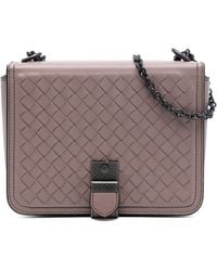 Bottega Veneta - Pre-Owned Small Nappa Intrecciato Runway Shoulder Bag - Lyst