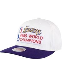 Mitchell & Ness - Nba Los Angeles Lakers 1985 World Champions Cap Cotton - Lyst