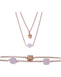 Orphelia - 'Joelle' 925 Sterling Set: Bracelet + Necklace - Lyst
