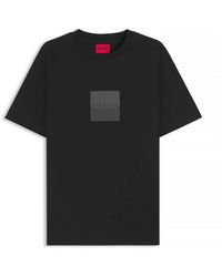 HUGO - Dusplit Split Logo T-Shirt - Lyst